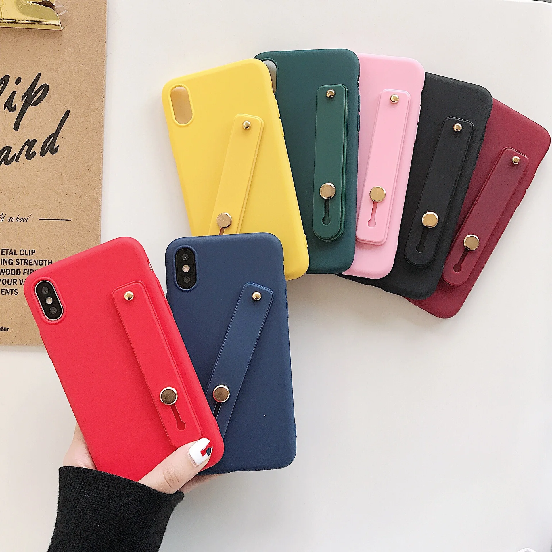 Простой матовый чехол из ТПУ с подставкой для Motorola Moto G7 power G6 Plus G5S G5 E5 Play E4+ X4 C Z3 наручный ремешок чехол