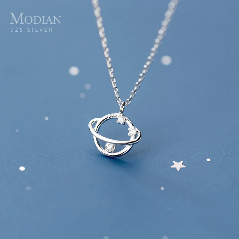 Цепочка MODIAN из серебра 925 пробы женская подарочное ожерелье с блестящим