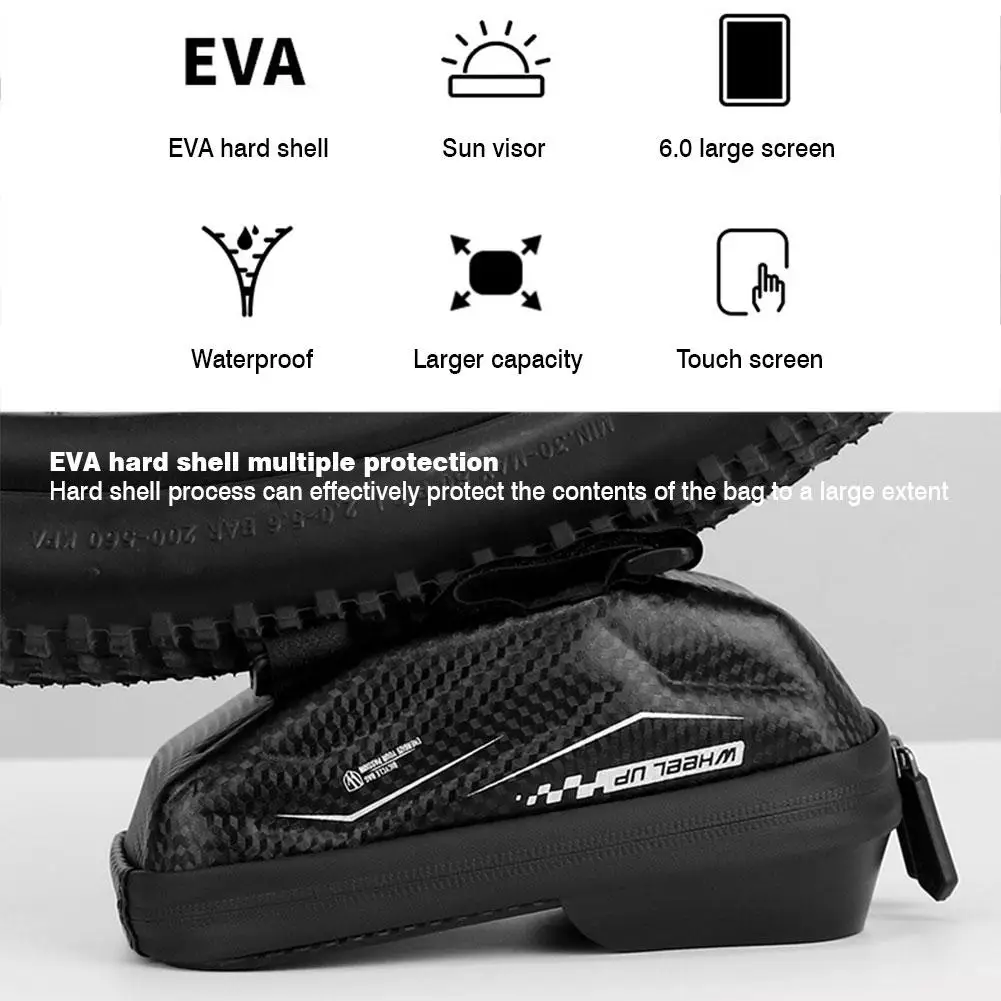

Bike Bicycle Phone Mount Bags Bike Waterproof Handlebar Bags with Touch Screen Phone Holder Cycling Pack Fits All 6.5Inch Phones