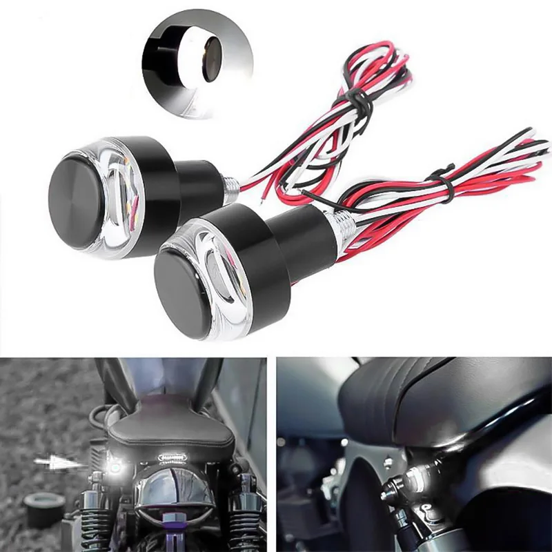 2 светодиодных мотоцикла Руль конец указатель поворота желтый Универсальный 33 мм