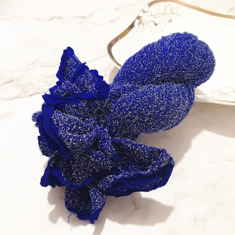 Blue 2 Pieces 2 шт золото/серебро нейлон чулок цветы материал DIY шелковые колготы изготовление моделирования цветы ручной работы Ронд домашний Цветочный декор - Цвет: Blue 2 Pieces