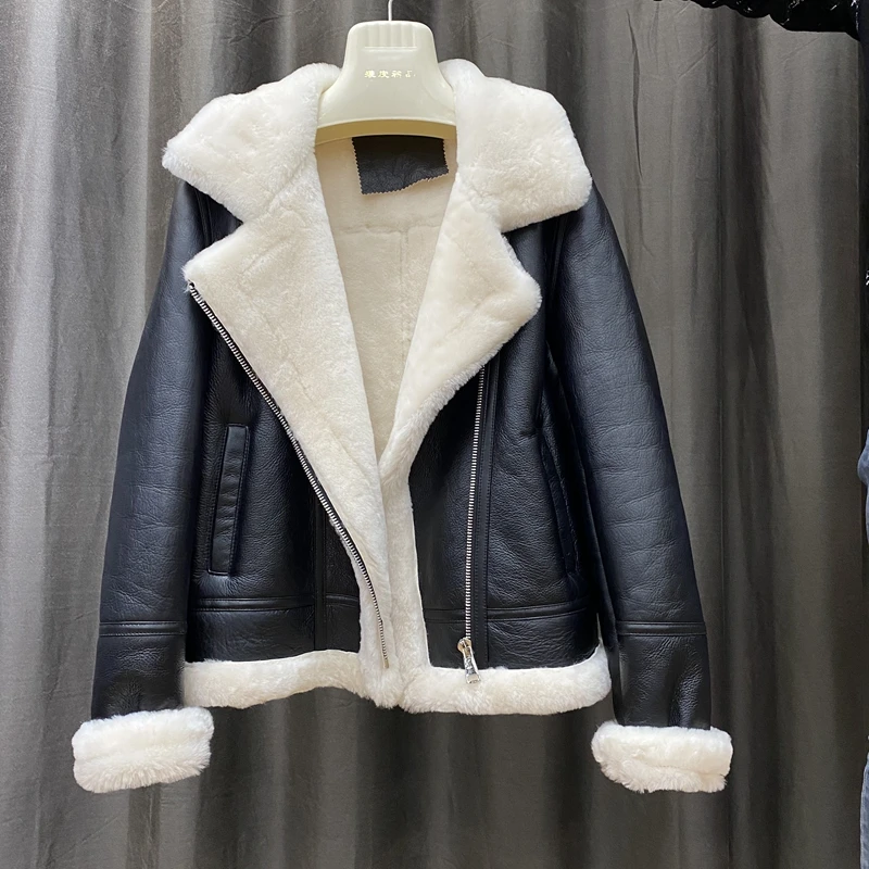 Женская куртка из натуральной овечьей кожи зимняя подкладка