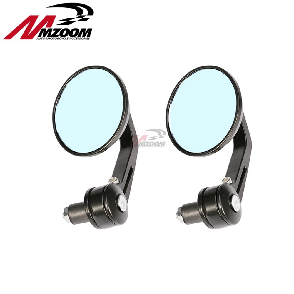 Универсальные Мотоциклетные аксессуары 2 шт. зеркало Алюминиевые черные круглые
