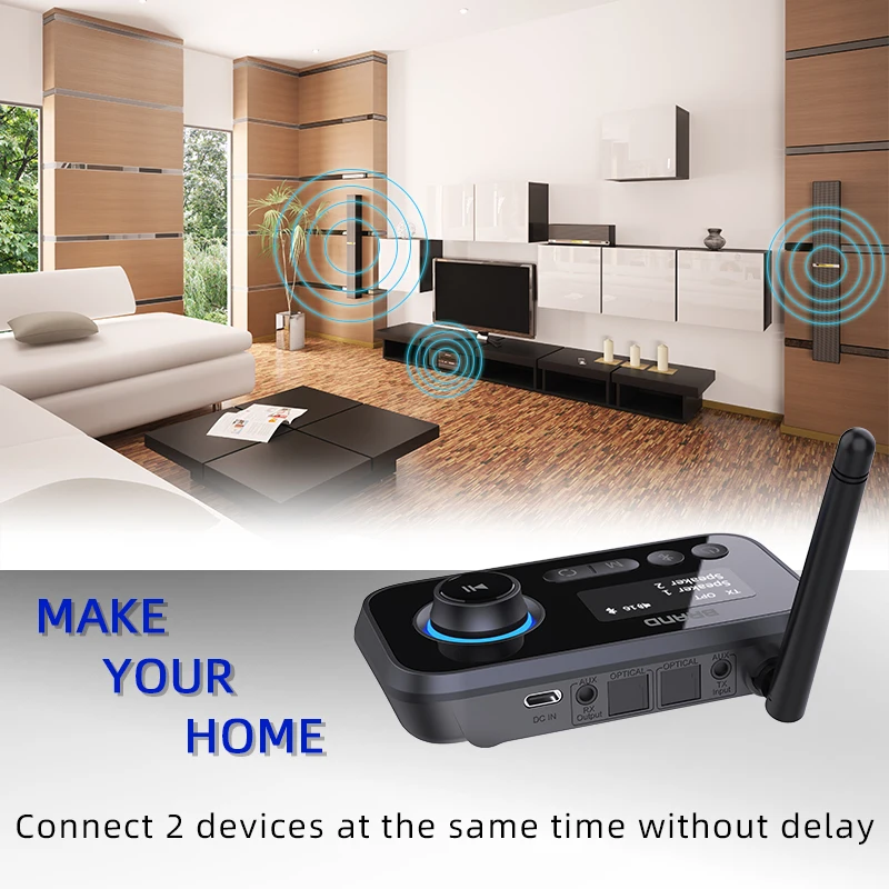 DAC converter builtin Bluetooth compatible receiver with headphone amplifier digital-to-analog audio decoder | Электроника