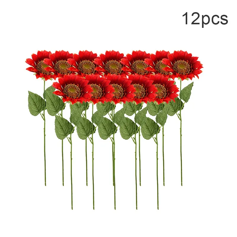 Искусственный букет подсолнухов из искусственного шелка для свадьбы сада офиса