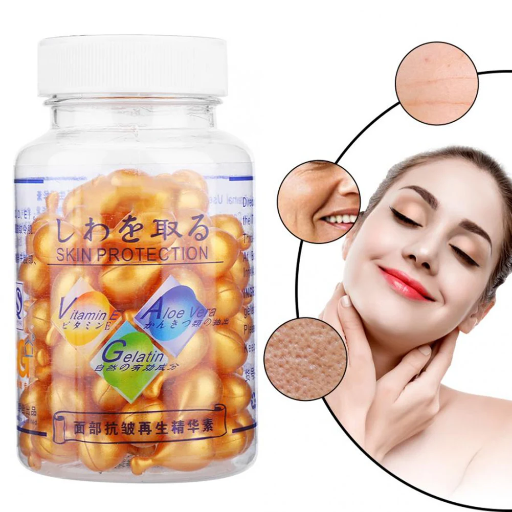 90 шт/бутылка витамин е эссенция капсулы Сыворотка для удаления прыщей