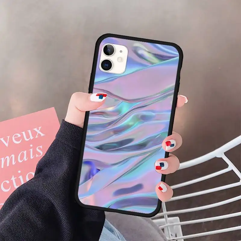 

Holographic Aesthetic pattern Phone Case for iPhone 11 12 pro XS MAX 8 7 6 6S Plus X 5S SE 2020 XR
