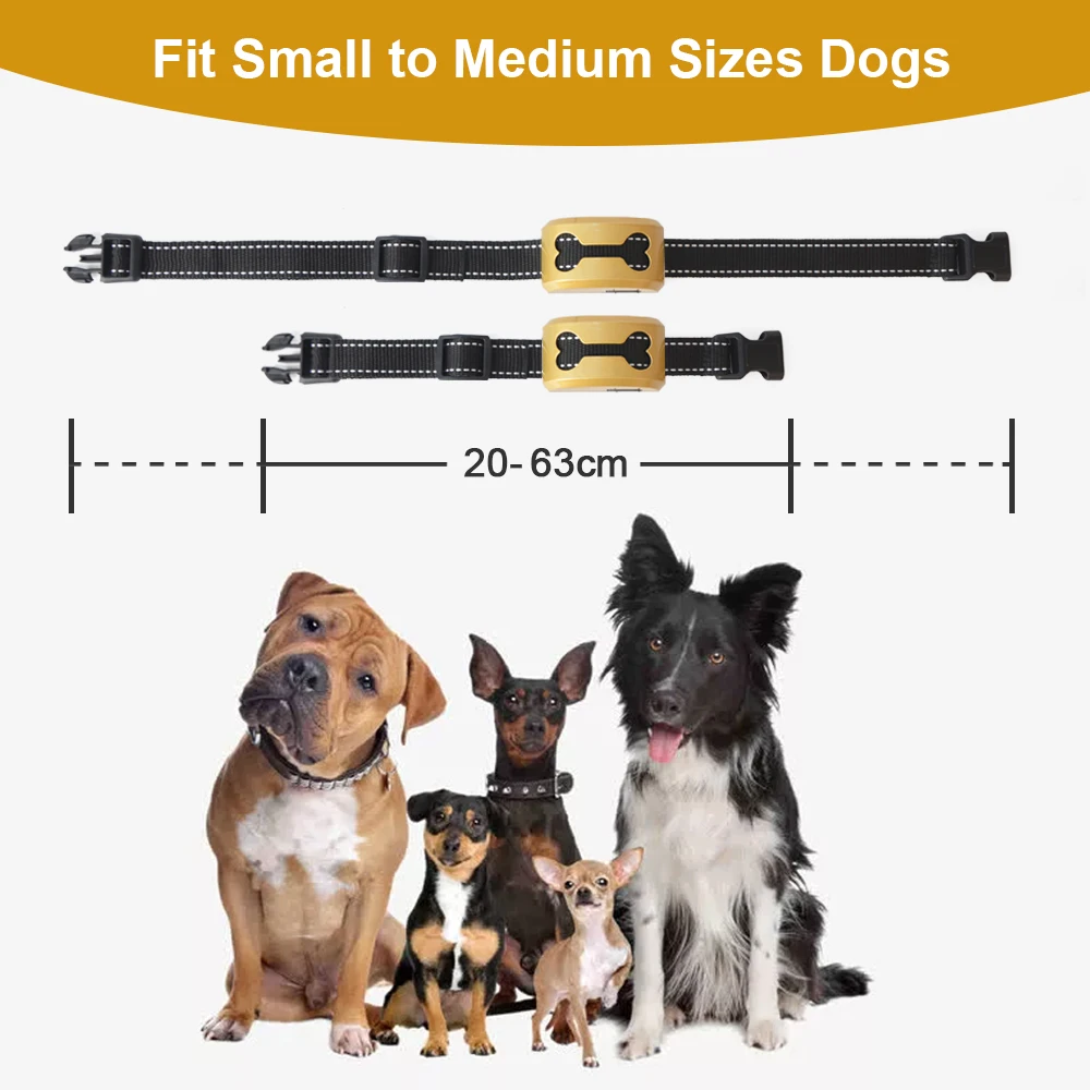 Регулируемый электрический ошейник для собак с защитой от лай с управлением поезд стоп лай вибрация Электрический шок анти лай водонепроницаемый тренировочный ошейник антилай для собак