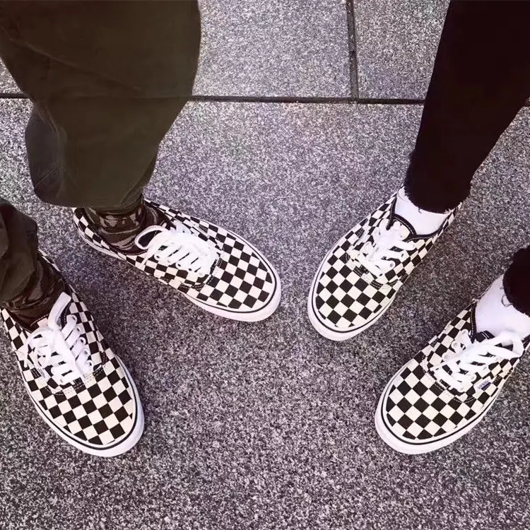 Весенние новые стильные туфли унисекс из вулканизированной кожи Корейская пара