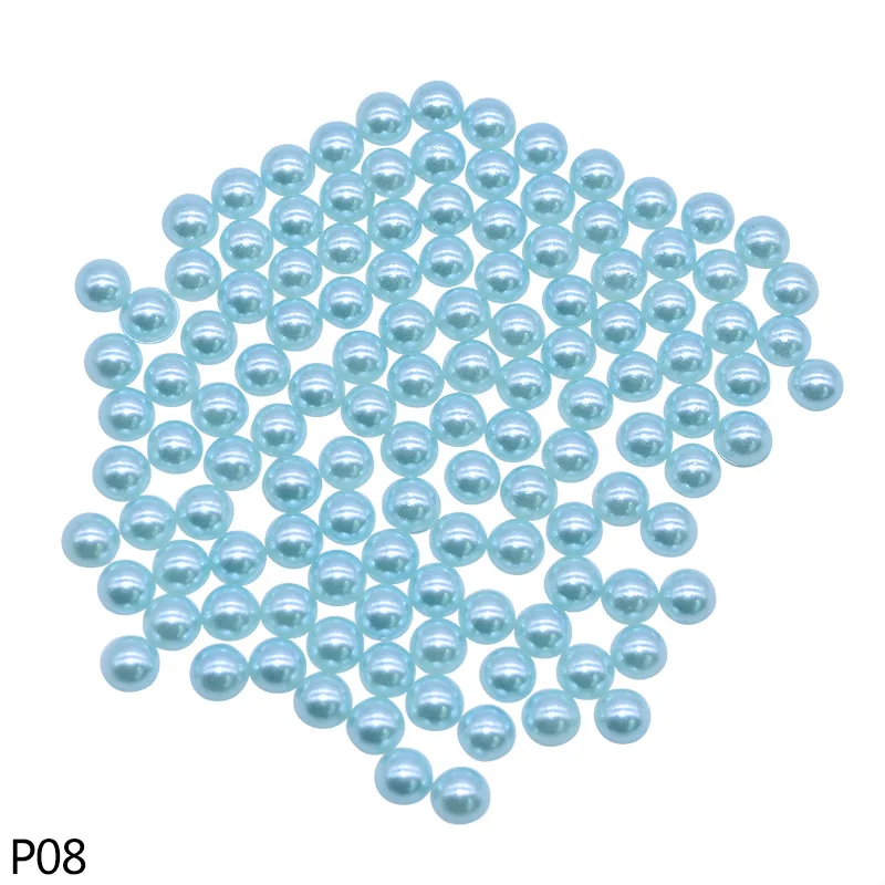 P08 1000Pcs Pearl Stickers Trim Rhinestones for Nails Phone DIY Flatback Manicure Pearl Beaded Appliques Clothes Stickers - Цвет: P08