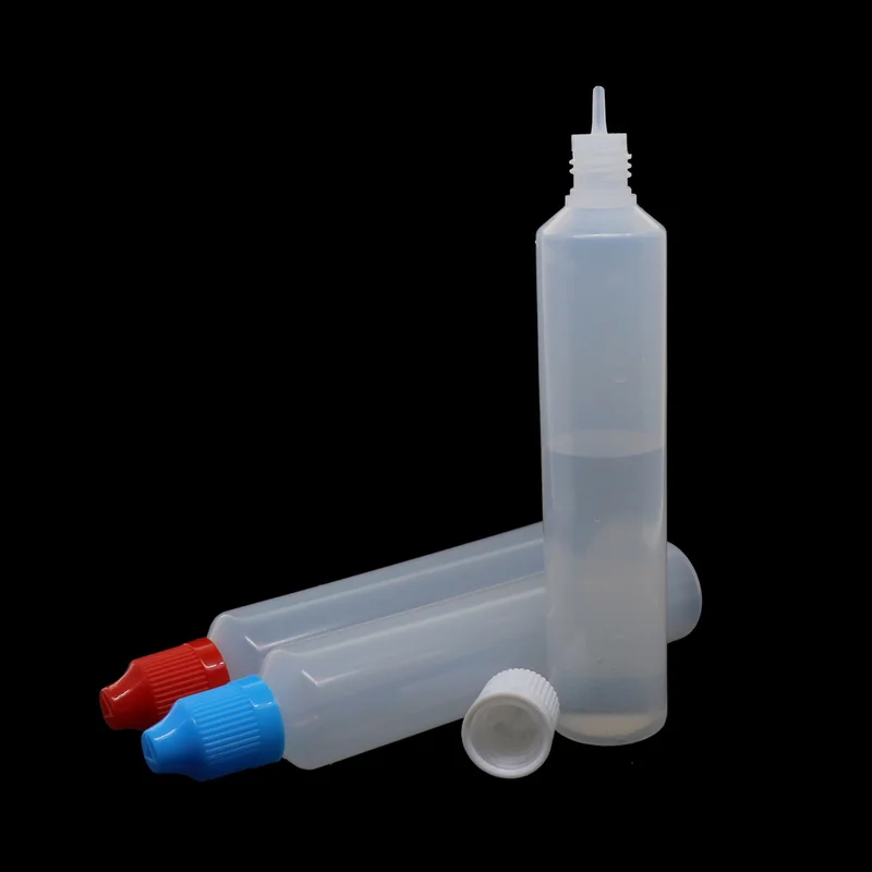 LDPE 20PCS/lot 30/60ML Empty Drooper Bottle With Childproof Cap Plastic Dropper Pen Style Eye E-liquid Funnel | Красота и здоровье