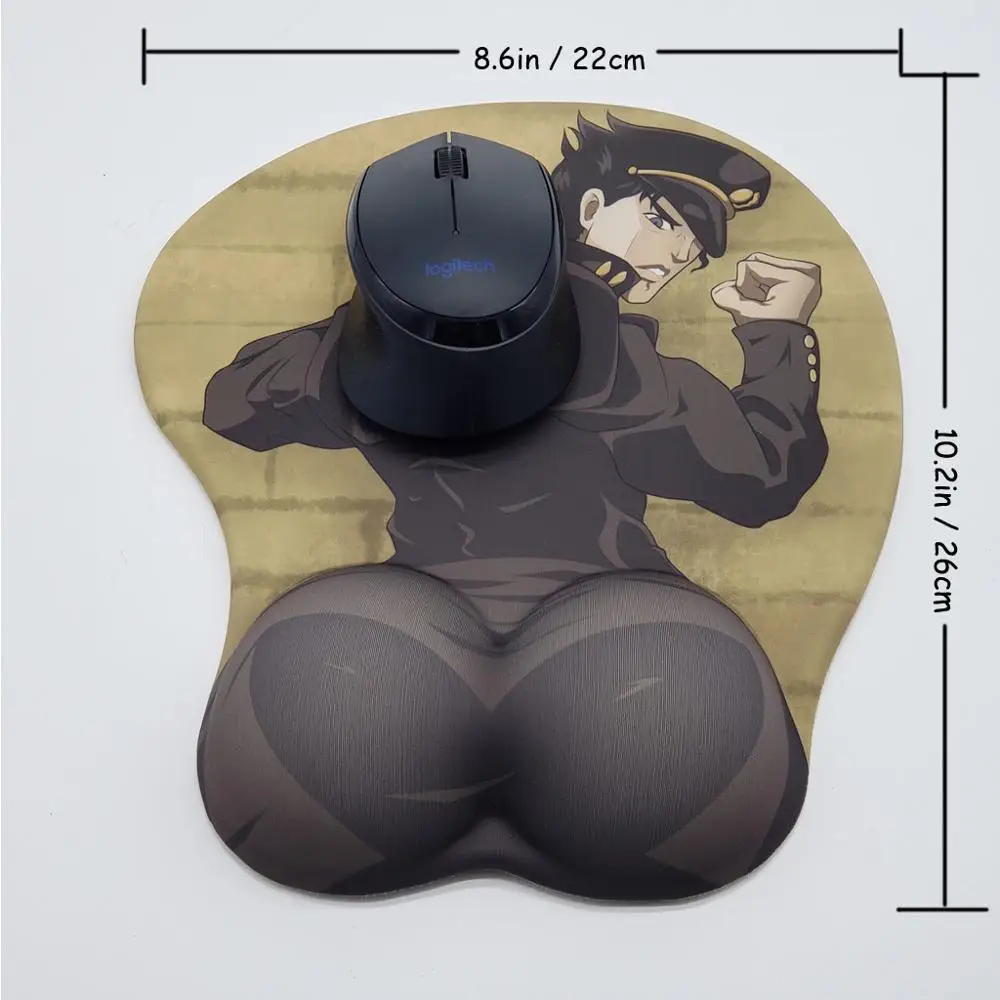 3D коврик для мыши Jotaro Kujo с подставкой запястья | Компьютеры и офис