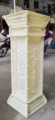 104cm Lotos Corner ABS GRC строительный камень культуры Орхидея лотоса клен балкон дома Садоводство прочный сборный цемент Guysum угловой пьедестал плесень - Цвет: 104cm Lotos Corner