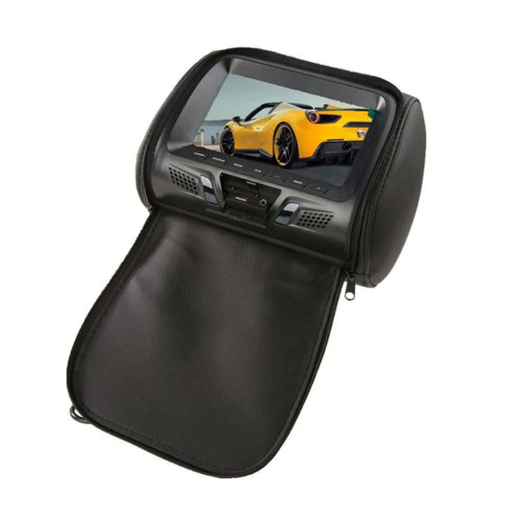 

Universal 7" screen Car Headrest monitor MP4 MP5 player Pillow monitor Support AV/USB/SD input/FM/Speaker/Headphone/Car camera