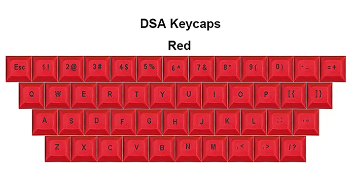 46 шт. колпачки для клавиш 1u DSA материал PBT лазерная гравировка верхняя печать или