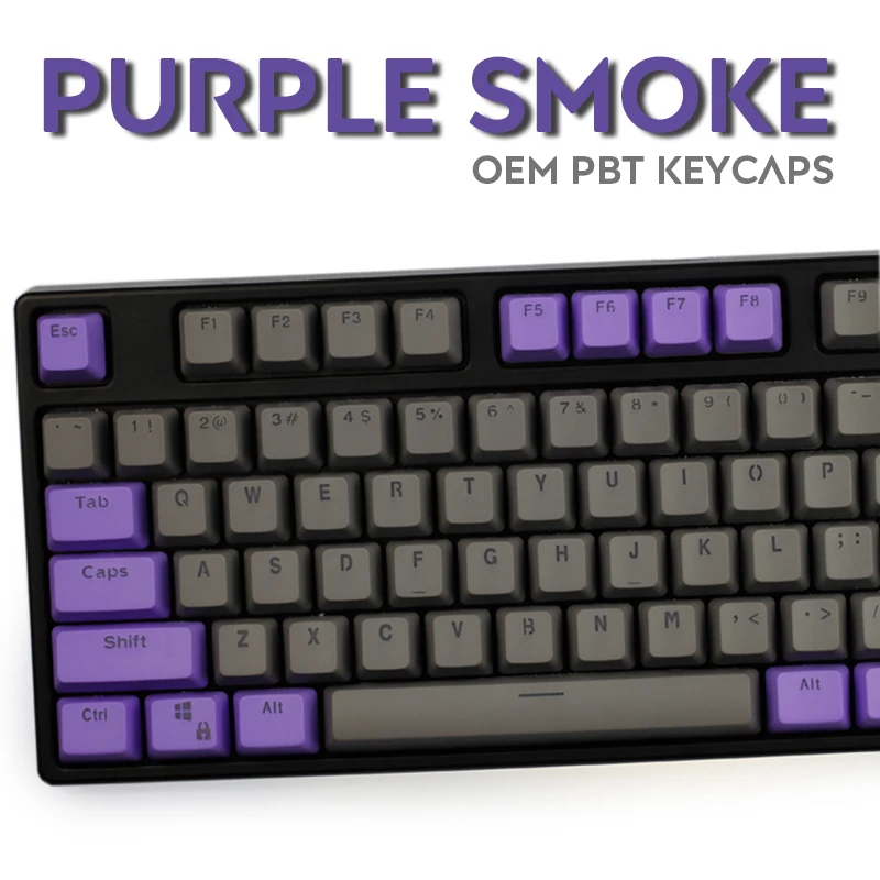 Клавиатура Keycaps для Ikbc Cherry MX механическая клавиатура с фиолетовым дымчатым 104/87