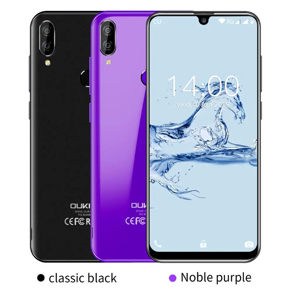 OUKITEL C16 5.71'ɺndroid 9.0 19:9 Waterdrop Screen CellPhone MT6580P 2GB RAM 16GB ROM Smartphone Dual Back Camera Mobile Phone |