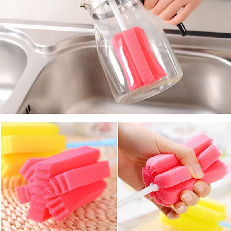 

1 PC magic sponge kitchen sponge cozinha Cleaning Tool Sponge Brush For Wineglass Bottle Coffe Tea Glass Cup FDH