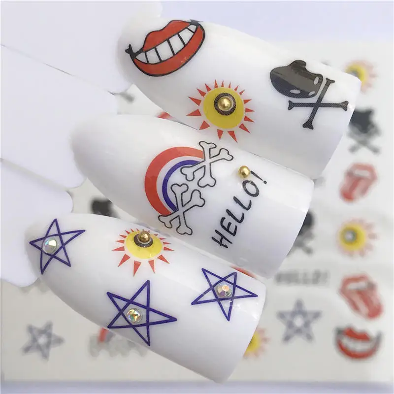 1 предмет черные кружевные наклейки для ногтей цветок водные переводные