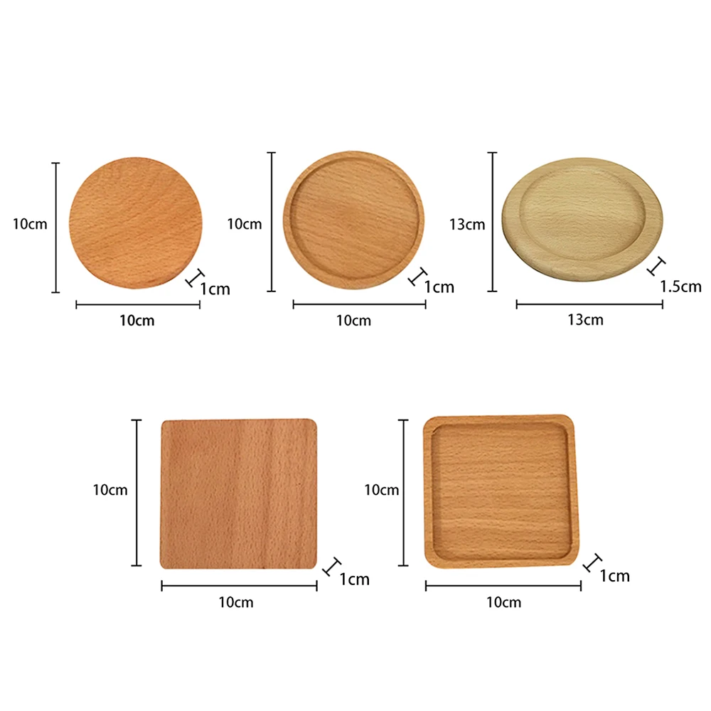 

Wooden Heat Insulation Mats Square Round Dining Tables Cups Dishes Non-Slip Mats For Kitchen Dining Tableware Accessories 1PC