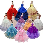 Новейшее платье NK для кукол ручной работы, праздничная свадебная одежда, топ, модное платье для кукол Барби, аксессуары для детей, игрушки, подарок 108