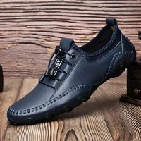2021 new large size small white shoes white peas shoes male british breathable casual shoes soft sole driving lazy shoes