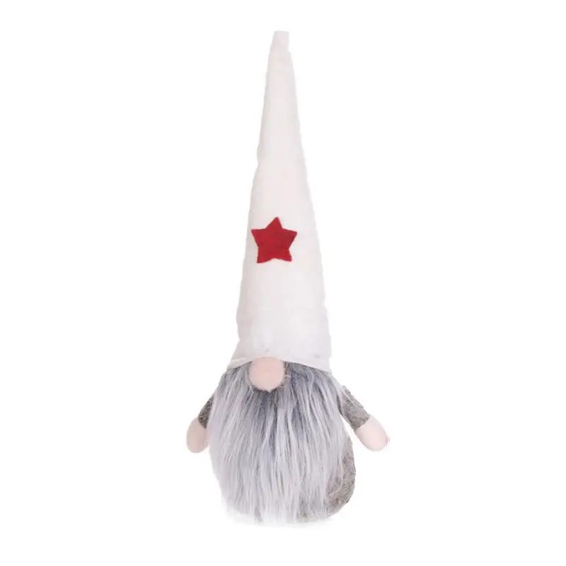 Рождественская длинная в плюшевой шляпе Tomte настольная Статуэтка Санта-Клауса Рождественская гном декорированная кукла украшения Праздничные рождественские подарки Decoracion Navidad - Цвет: C