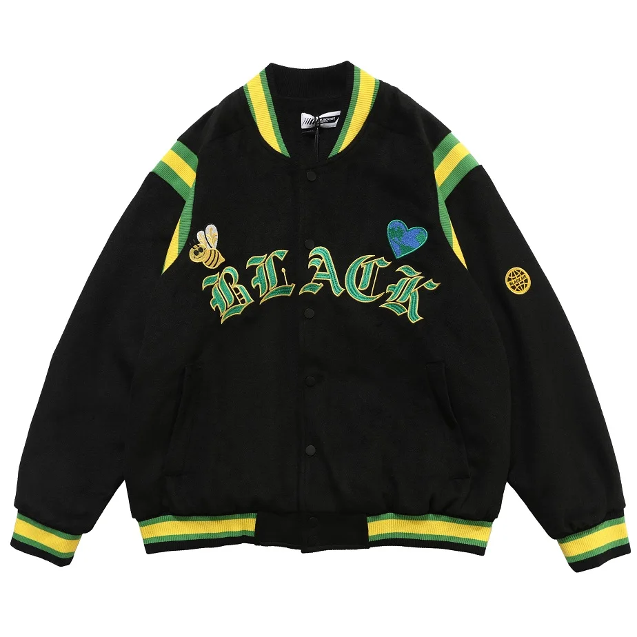 2020 новый хип хоп v образным вырезом бейсбольная шерстяная куртка мужская