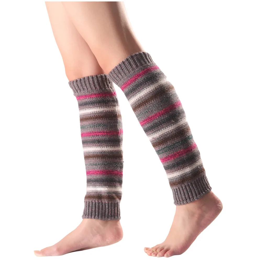 Женские шерстяные носки разных цветов с длинным наполнителем коленей вязаные