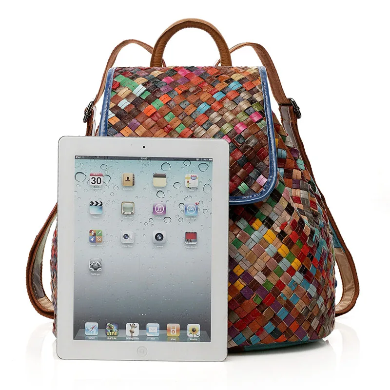 Рюкзак женский кожаный плетеный для путешествий 2020 | Багаж и сумки