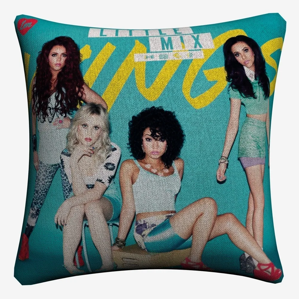 Little Mix Wings Music Girls Decorative Cotton Linen Cushion Cover 45x45cm Pillow Case For Sofa Chair Home Decor Almofada | Дом и сад