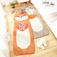 cartoon animal cat dog pattern long soft carpet home sofa side children bedroom anti slip lambskin floor mat 60x160cm