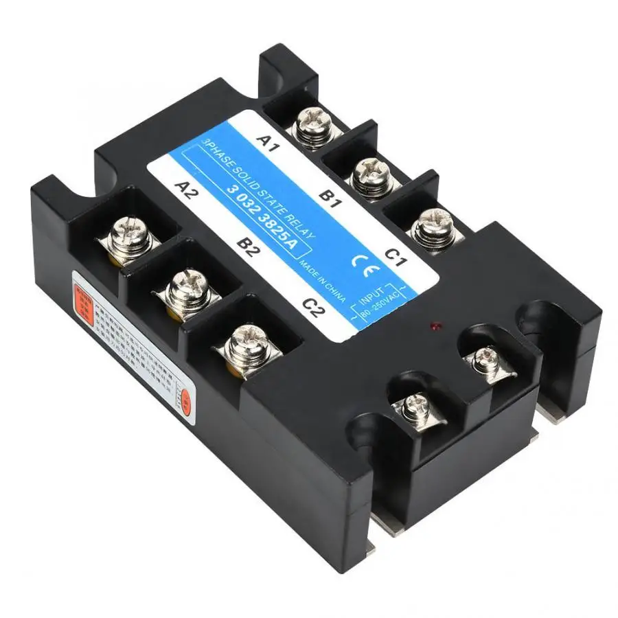 40A AC трехфазное твердотельное реле SSR 80-250V вход 25A/40A/60A/80A/100A для станков с ЧПУ |