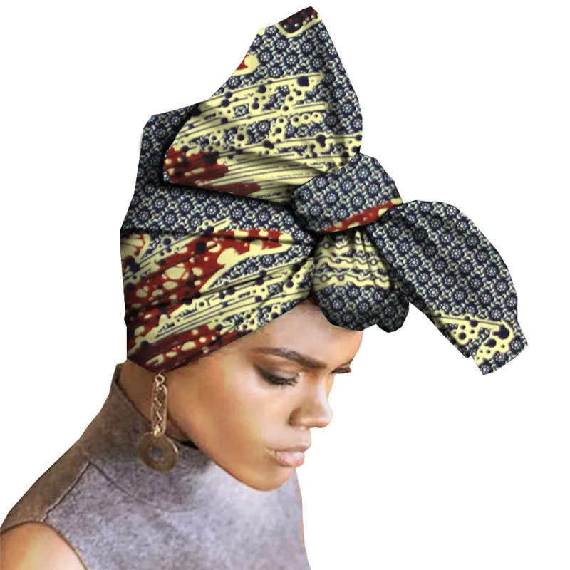 Африканский шарф с принтом африканская Женская одежда полотенце повязка на