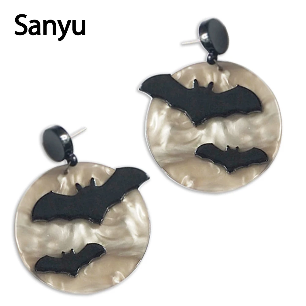 Женские акриловые серьги в стиле Харадзюку большие круглые серьги-подвески