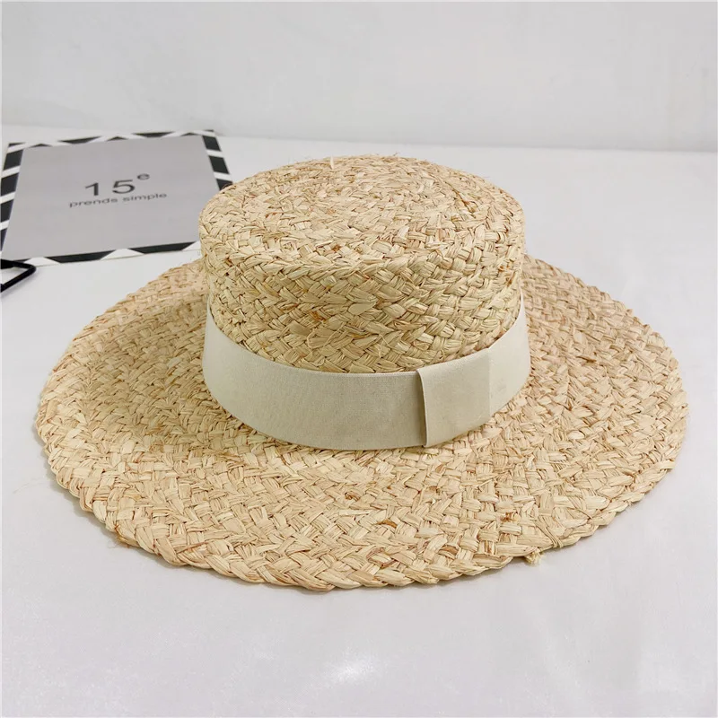 Wide Brim Raffia Straw Fedora Hat Summer Hat for Women Ribbon Decoration Beach Hat Sun Protection Jazz Hat Kentucky Derby Hat