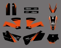 0295 new team graphics with matching backgrounds for ktm sx 125 200 250 300 450 525 2003 2004