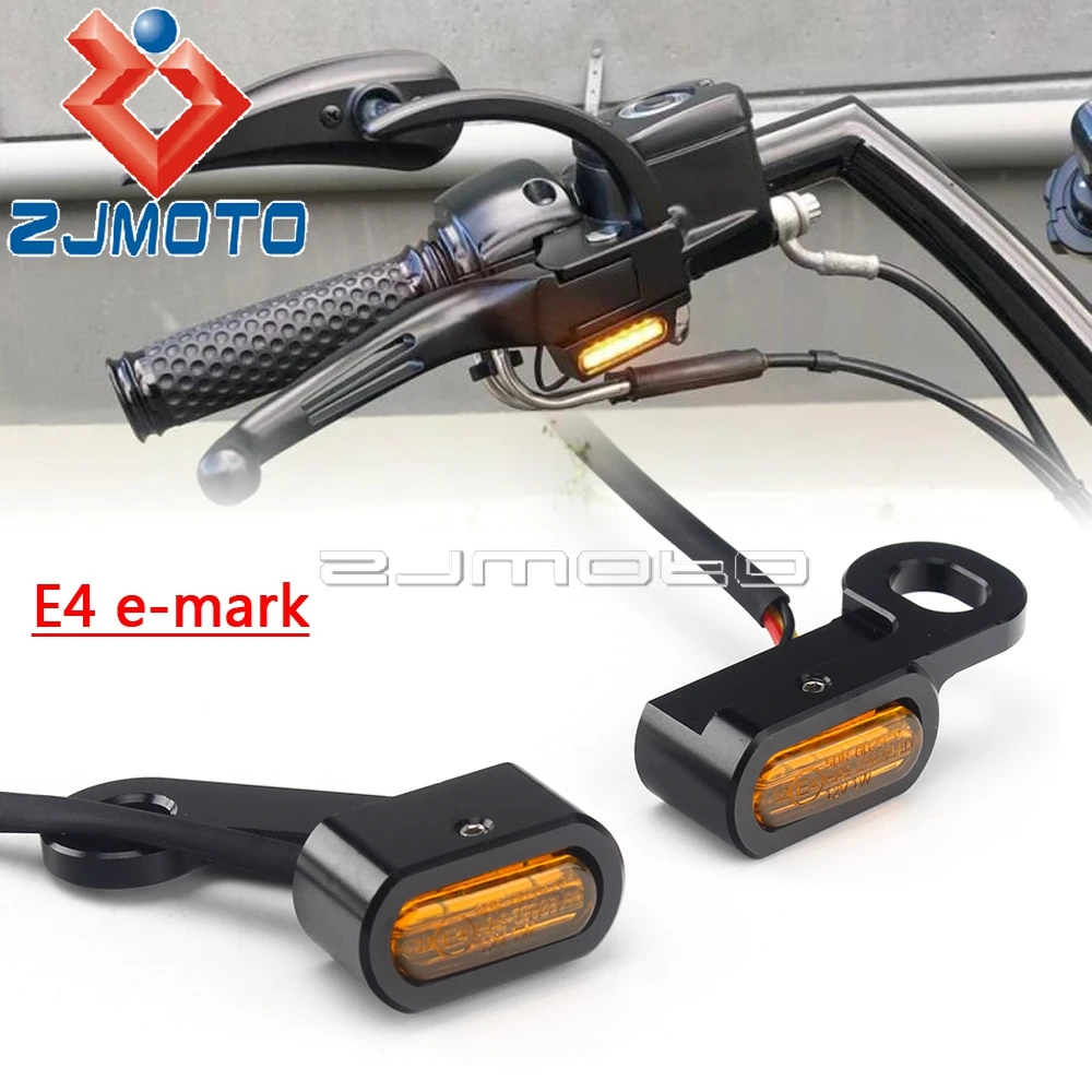 Intermitentes LED para motocicleta Harley Sportster, luz indicadora E4 XL1200 XL883 48 72 XL1200C XL883N Roadster Iron, color negro
