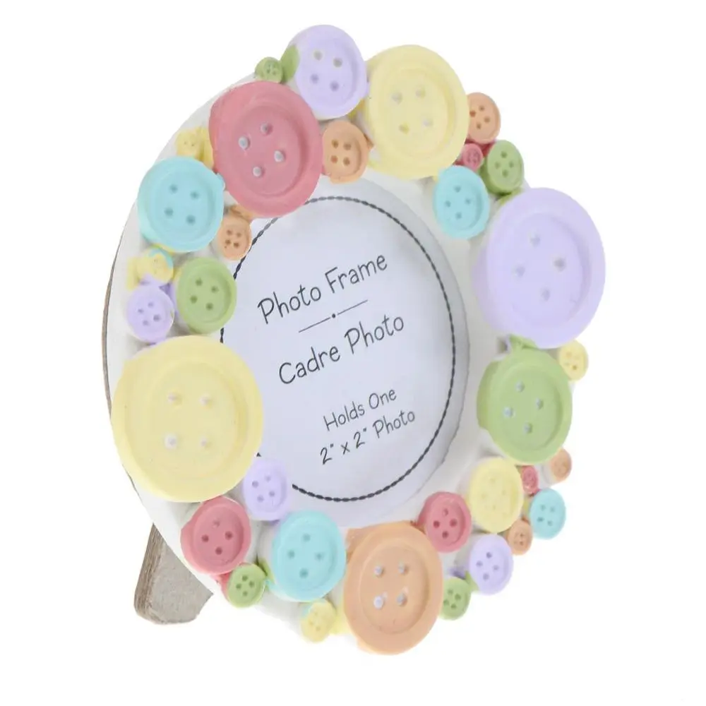 Милая Мини Радужная кнопка смоляная фоторамка свадебное украшение подарок для