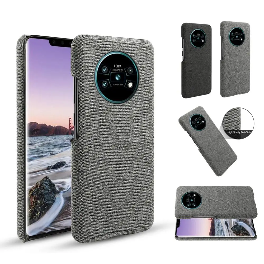 Для huawei mate 20X5G чехол Тонкий ретро тканый материал ткань против царапин ПК Жесткий Чехол для huawei mate 30 Pro mate 30 Lite чехол