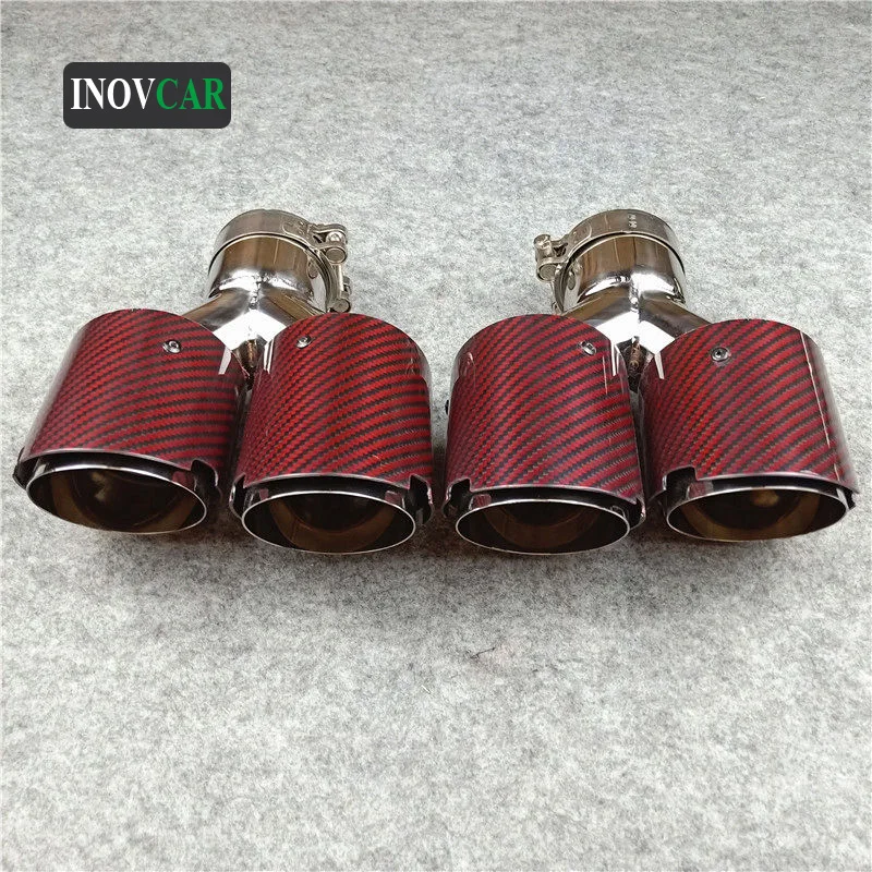 Автомобильный Стайлинг 2 шт.: 63 мм в 101 из нержавеющей стали выхлопная труба для