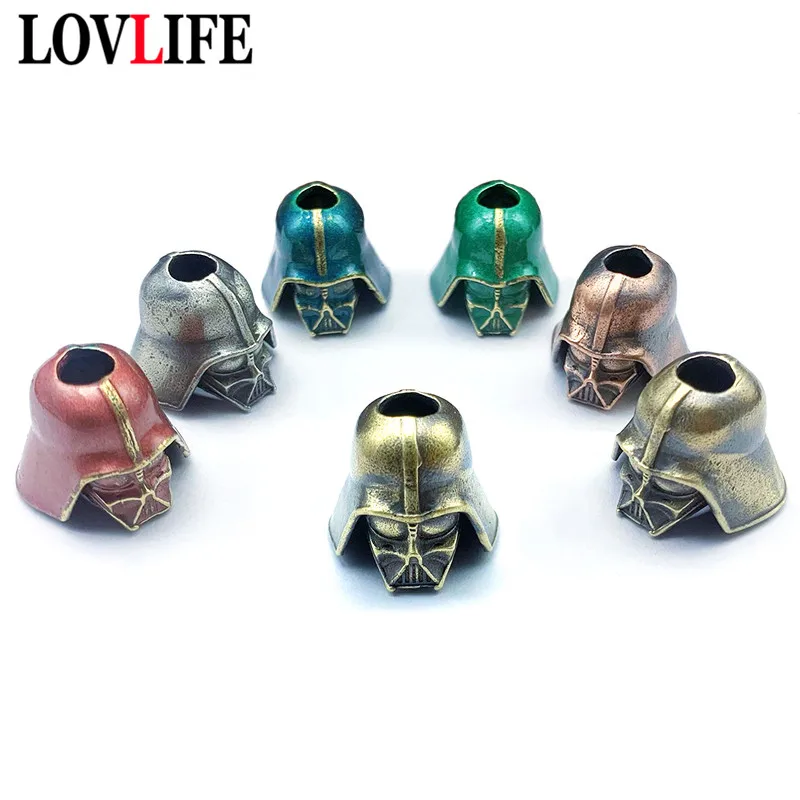 Этнический шлем воина латунный ремешок ручной работы кулон Паракорд нож бусины