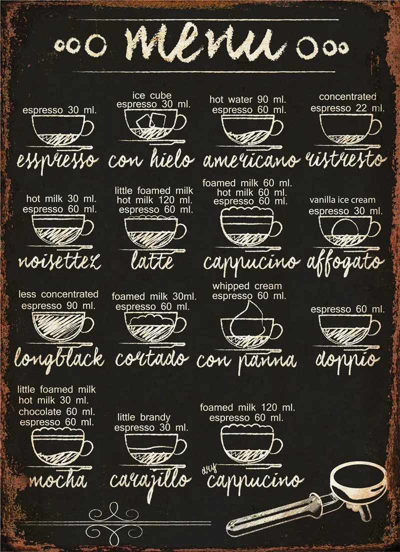 

Coffee Shop Home Decoration Accessories Metal Plates Tin Sign Movie Poster Vintage Retro Decor Posters on the Wall Stickers