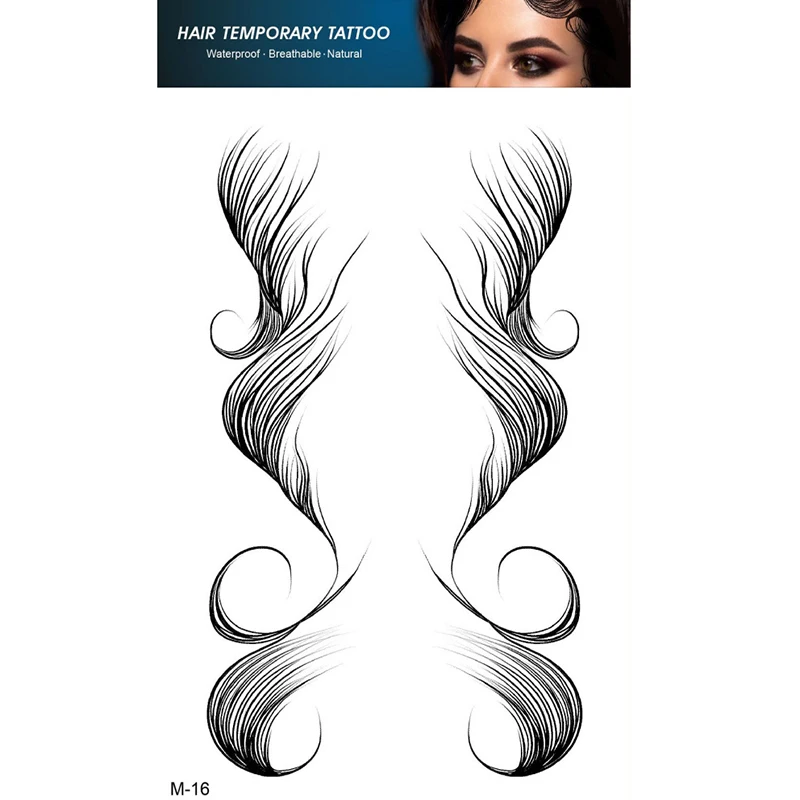 Hair Edge Tattoo Stickers Temporary Hair Waterproof Lasting Edge Tattoo Curly Hair Diy Hairstyling Hair Stickers For Makeup