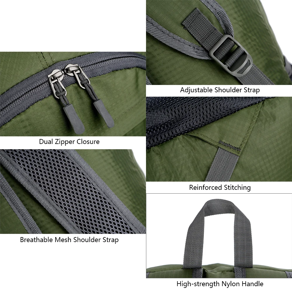 Складной рюкзак для мужчин и женщин водонепроницаемая уличная сумка легкий