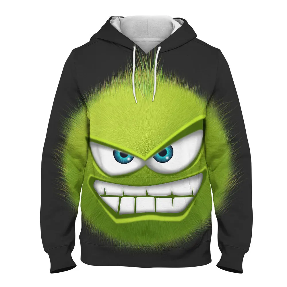 

Fashion 3D Print Hoodie Green Grinch Sweatshirts Spring And Autumn Casual All-match Pullovers Oversized Hoodies Men's Clothes