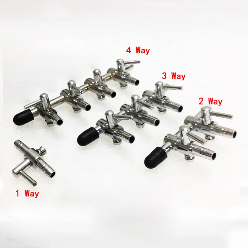 

1 2 3 4 Way Air Splitter Valve Aquarium Fish Tank Air Pump Flow Splitter Distributor Pump Valve Tap Lever Control Switch Valve