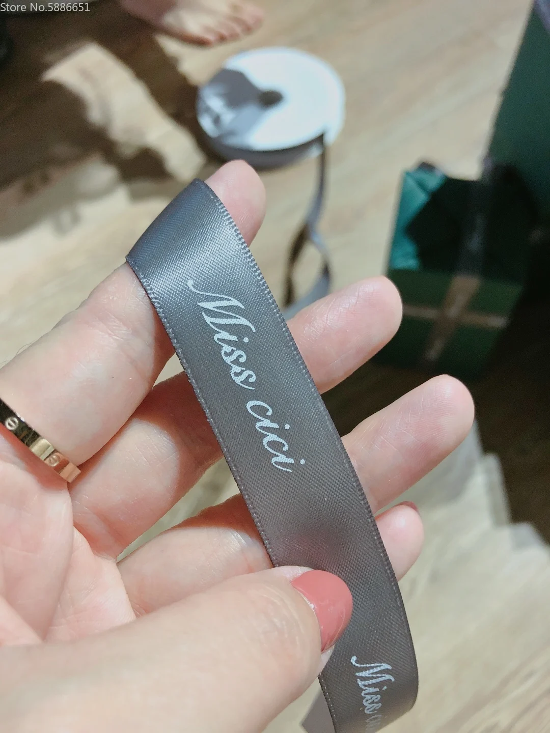 Cinta de regalo para decoraci&oacute;n de boda, 1 rollo de 100 metros, personalizada, con logotipo impreso-3