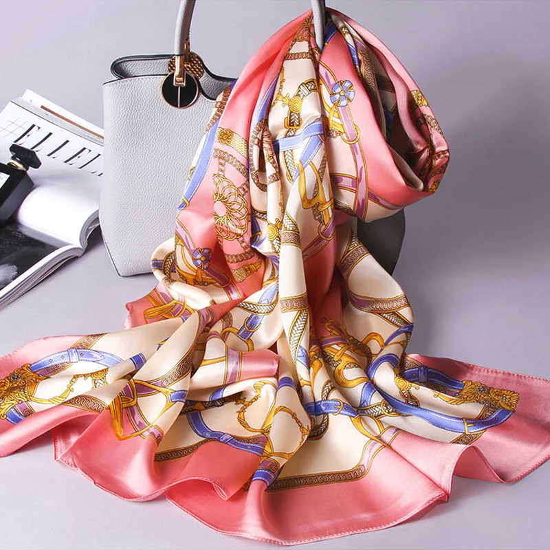 Модные женские шарфы из 100% чистого шелка роскошный бренд шелк Ханчжоу пашмины