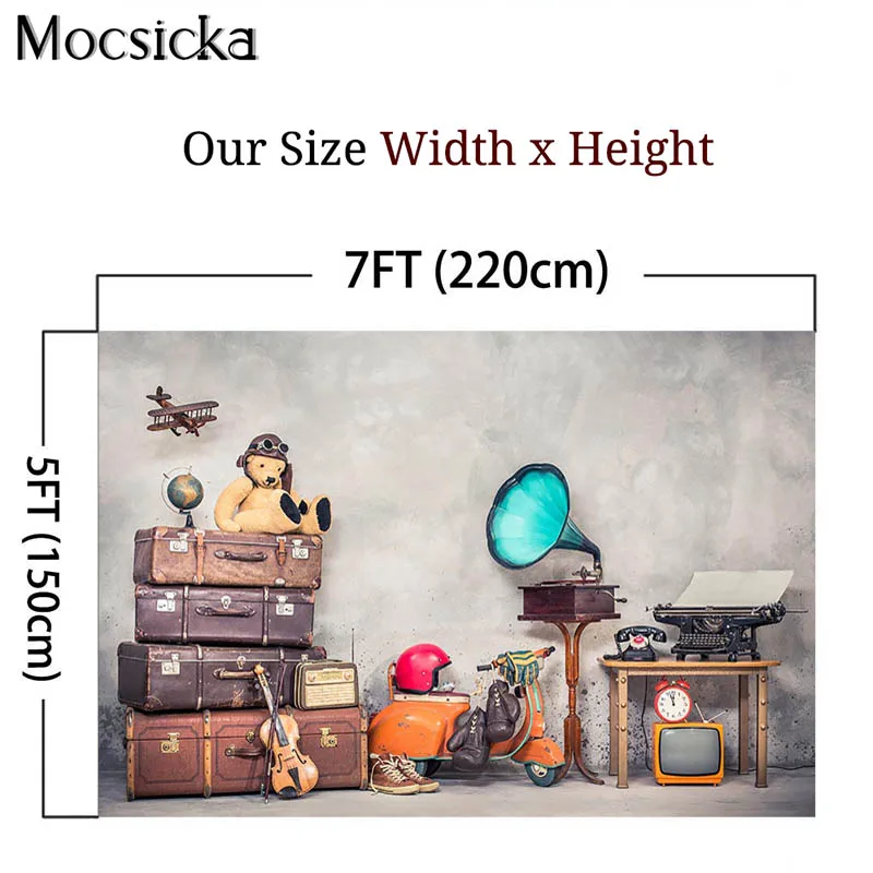 Mocsicka карта мира путешествия фотографии фоны ретро чемодан детский день рождения